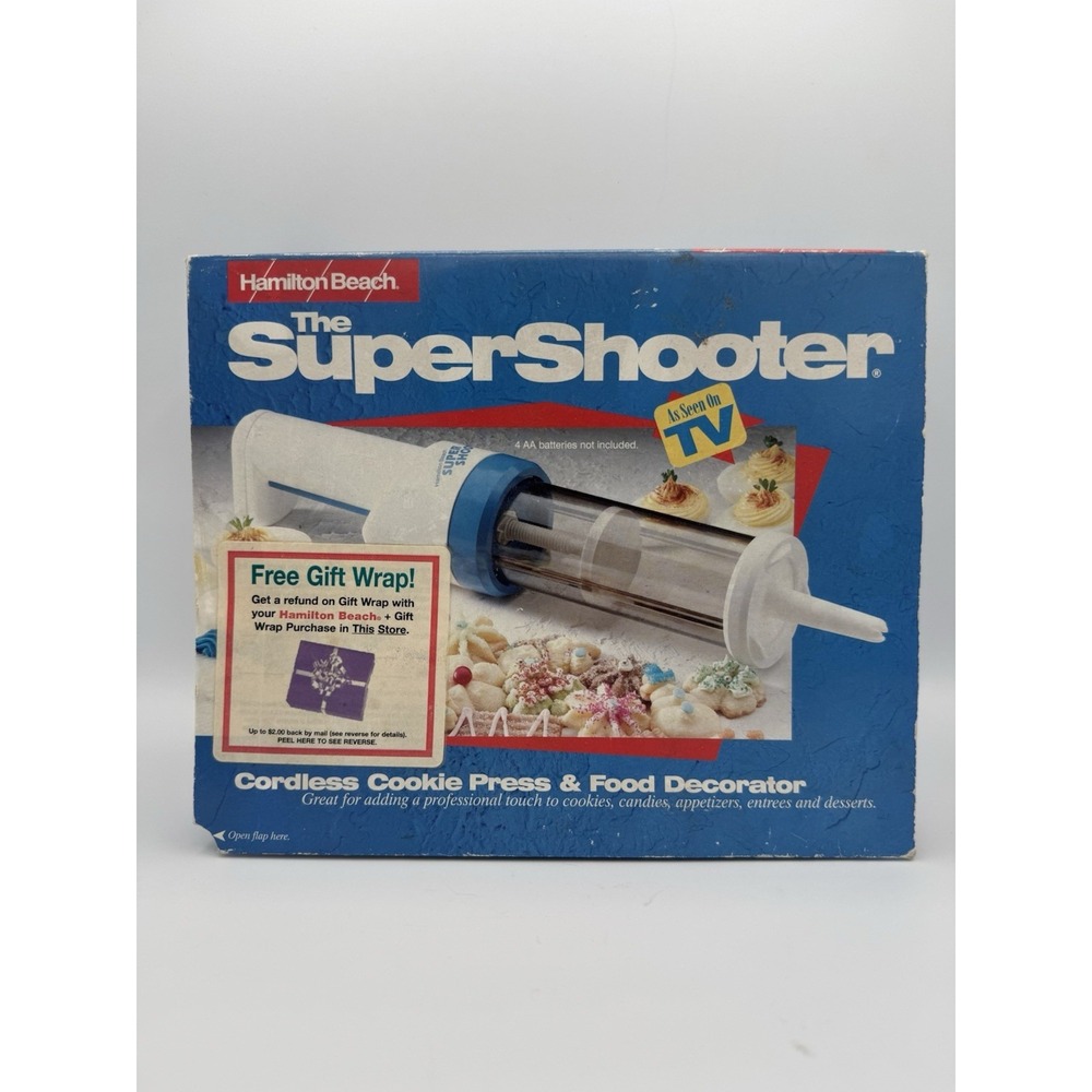 Hamilton Beach The Super Shooter Cordless Cookie Press And Food Decorator- White